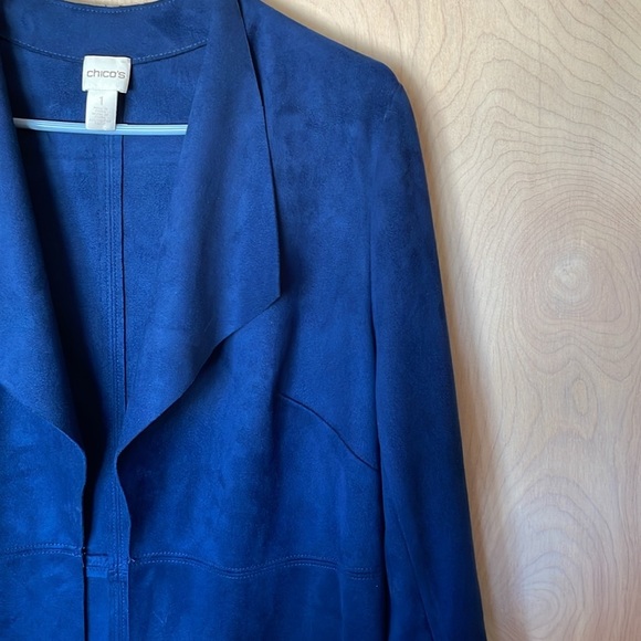 Chico’s Jacket Cardigan Double Face Faux Suede Topper. Sz: Chico’s 1
(8-10) - Picture 1 of 12